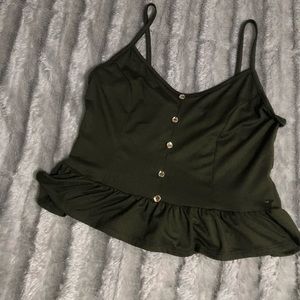 green tank top
